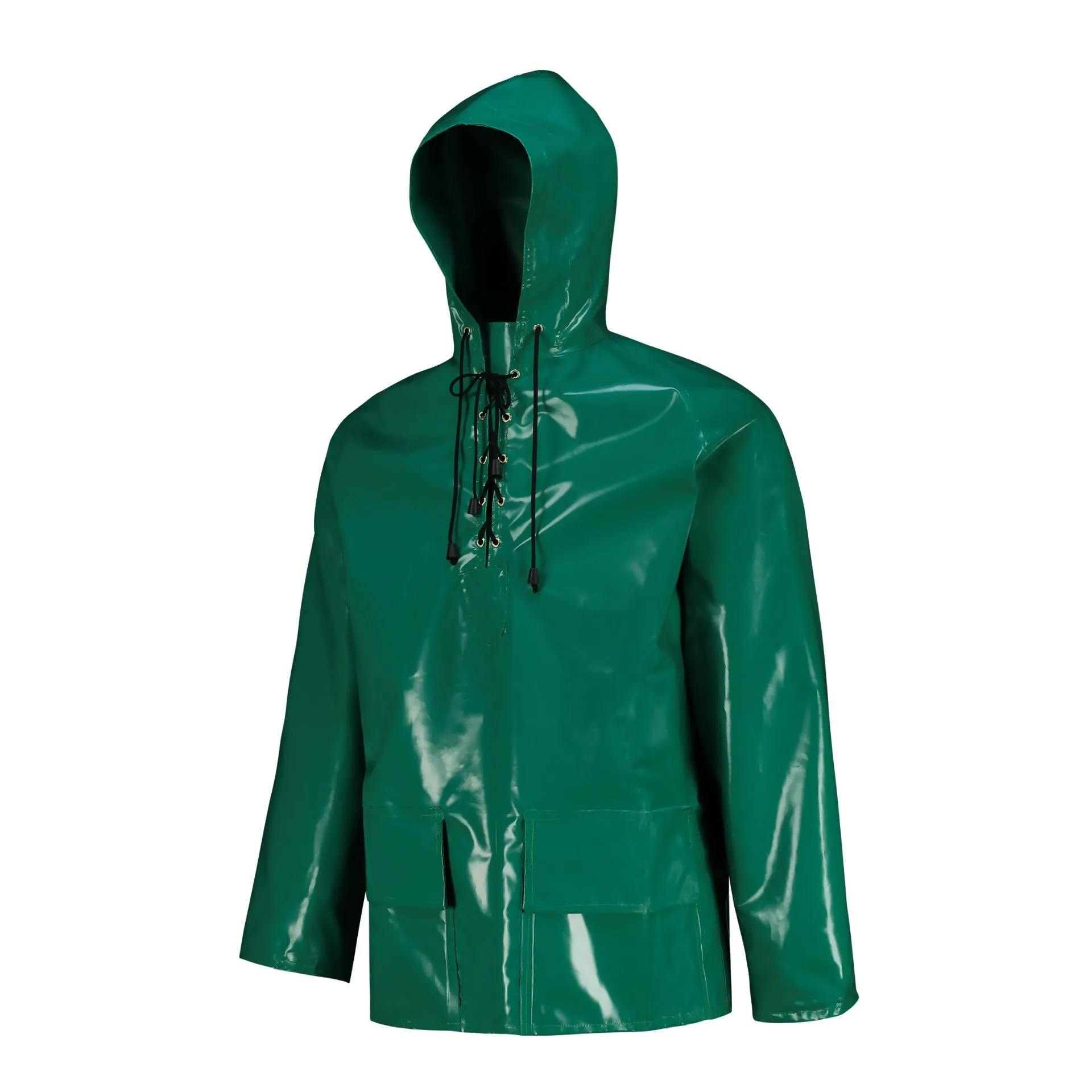 Maxden Oilskin Jacket Green | 100% Waterproof PVC Work Jacket