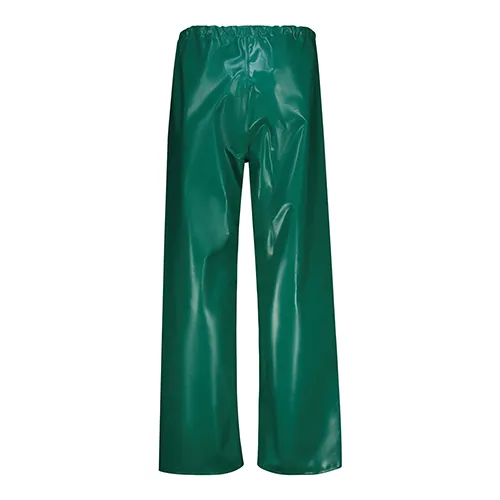 maxden-oilskin-trousers-green-double-pvc-waterproof-work Maxden oilskin trousers green — double PVC coating 100% waterproof elasticated waist drawstring work trousers